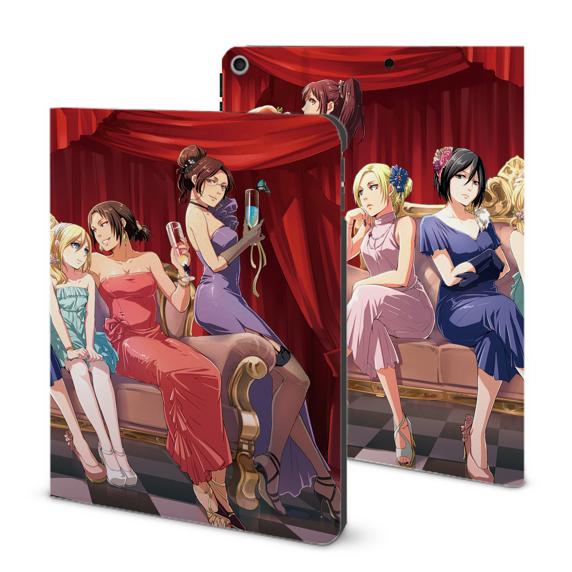 （画像用） 進撃の巨人 Attack on Titan IPad ケース ブック型 PUレザー TPU 耐衝撃 軽量 薄型 ペン収納なし 全面保護 IPad 各モデル対応